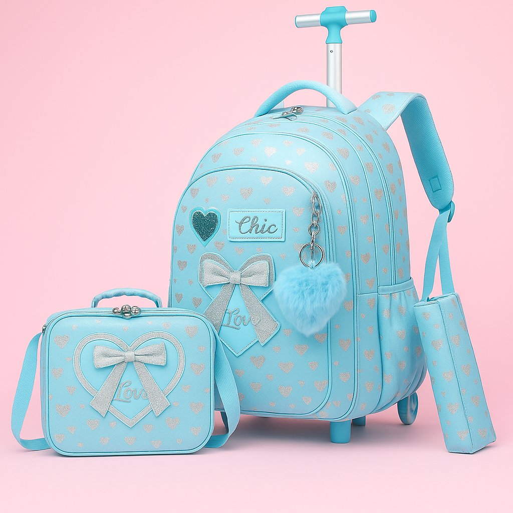 Sac à Dos Roulettes Ultra Léger Fille