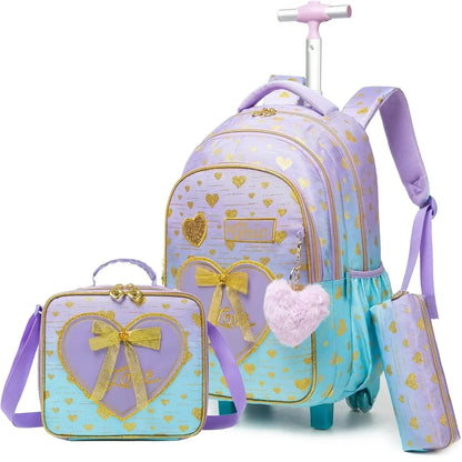 Sac à Dos Roulettes Ultra Léger Fille