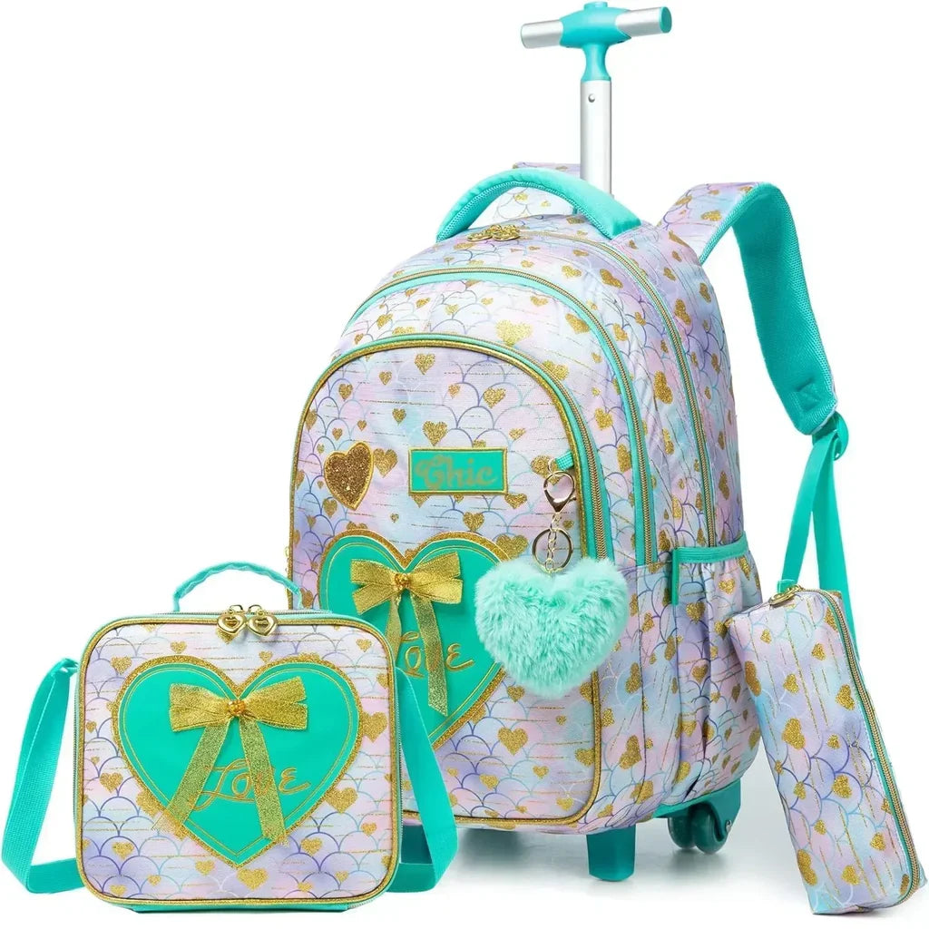 Sac à Dos Roulettes Ultra Léger Fille