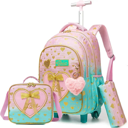 Sac à Dos Roulettes Ultra Léger Fille
