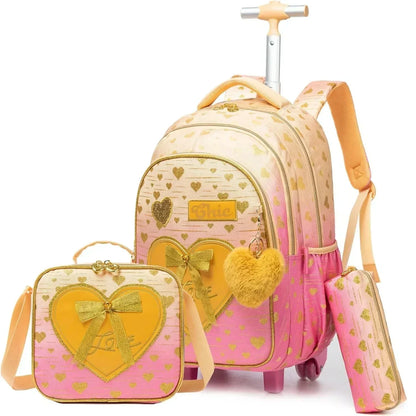 Sac à Dos Roulettes Ultra Léger Fille