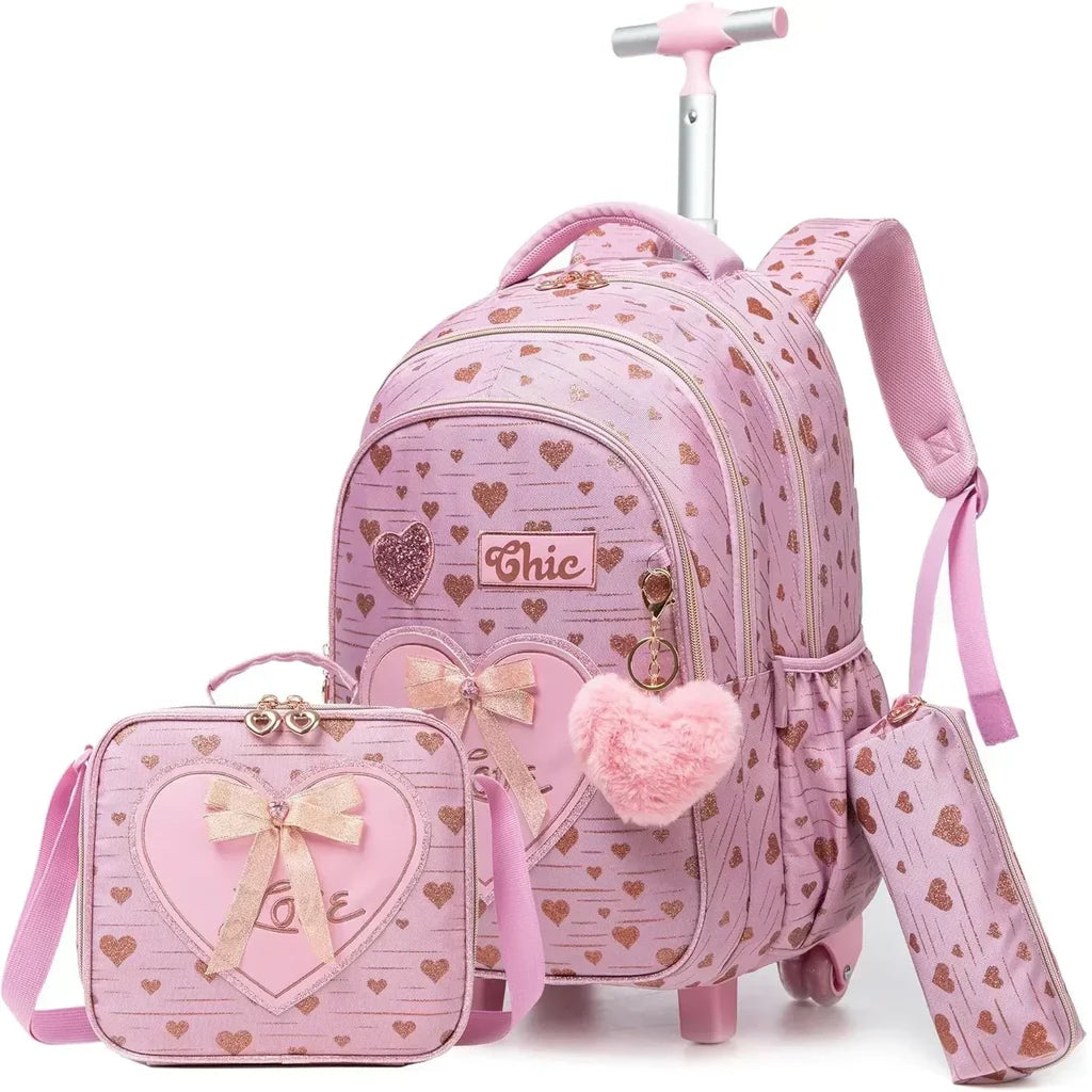Sac à Dos Roulettes Ultra Léger Fille